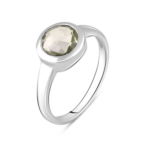 Серебряное кольцо с зеленим аметистом 1.788ct