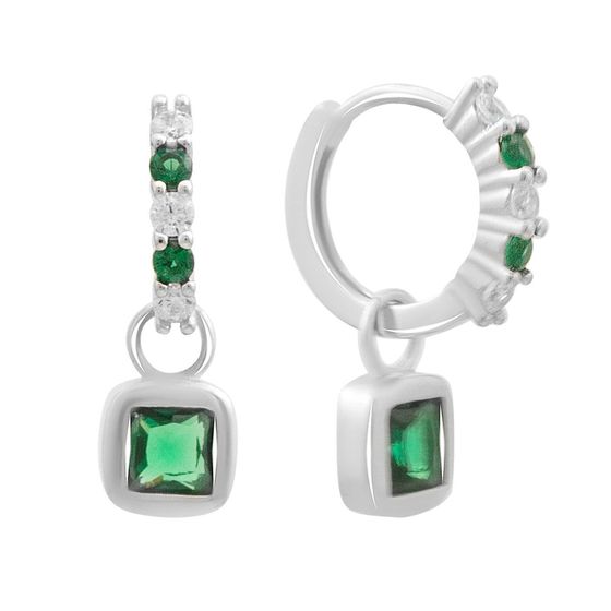 Срібні сережки з фіанітами