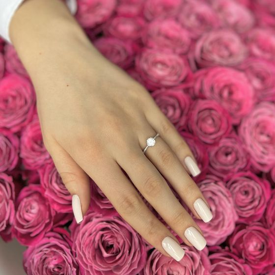 Silver Ring with Fianites