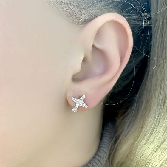 Срібні сережки з фіанітами