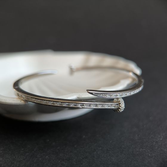 Серебряный браслет с фианитами