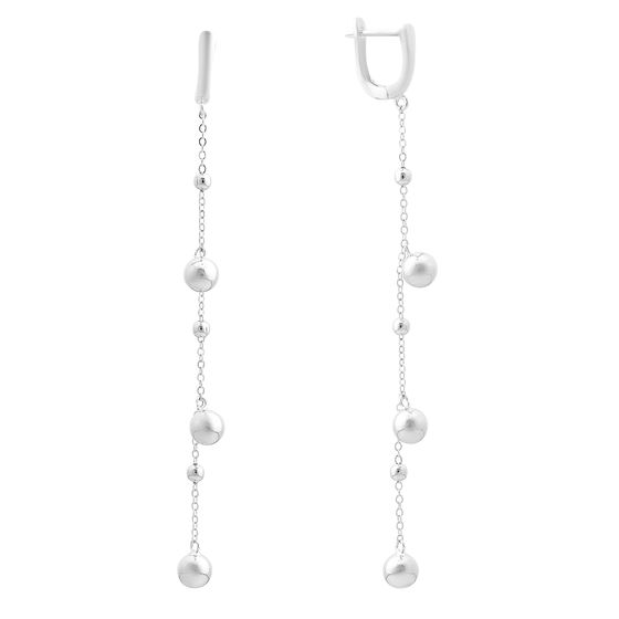 Срібло сережки без каменів