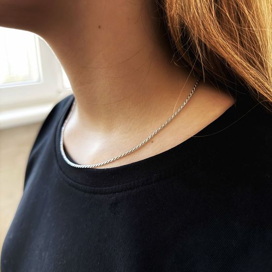 Срібний ланцюжок без каменів