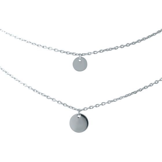 Silver necklace without stones