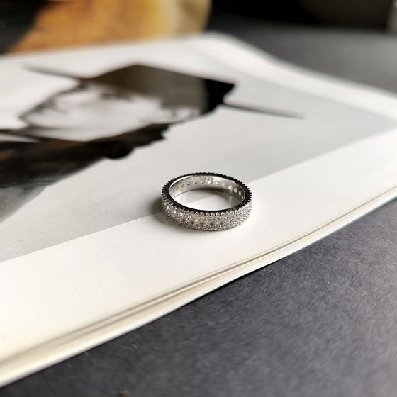 Silver Ring with Fianites