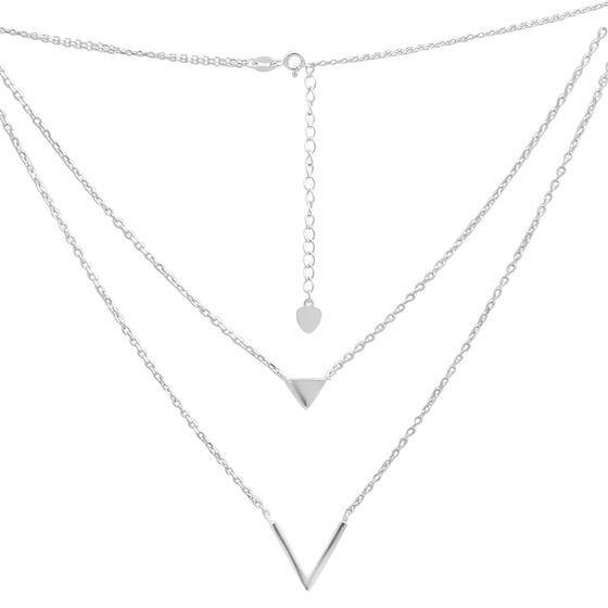 Silver necklace without stones