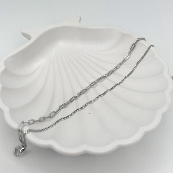 Silver bracelet without stones