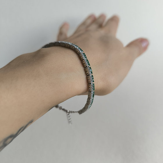 Серебряный браслет с агатом 3.918ct