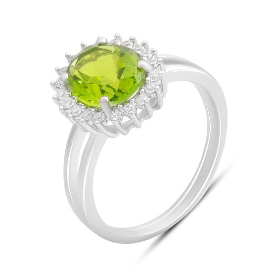 Серебряное кольцо с хризолітом 5.4ct
