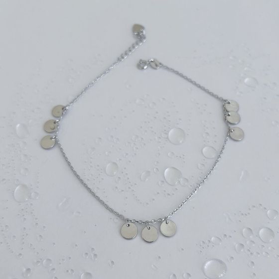 Срібний браслет на ногу без каменів