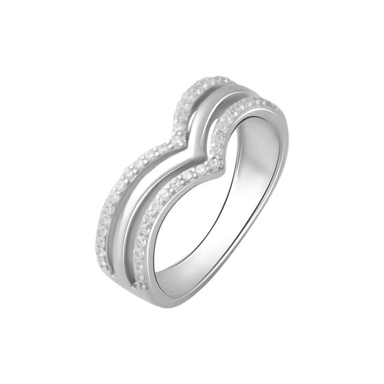 Silver Ring with Fianites