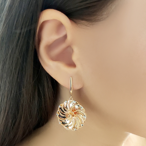 Золотые серьги без камней