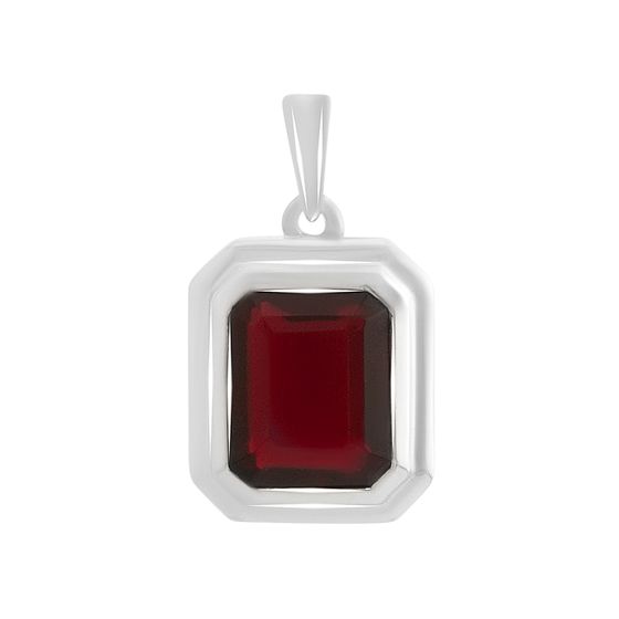 Срібна підвіска з гранатом nano 2.625ct