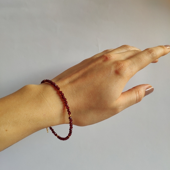 Срібний браслет з гранатом 15.61ct