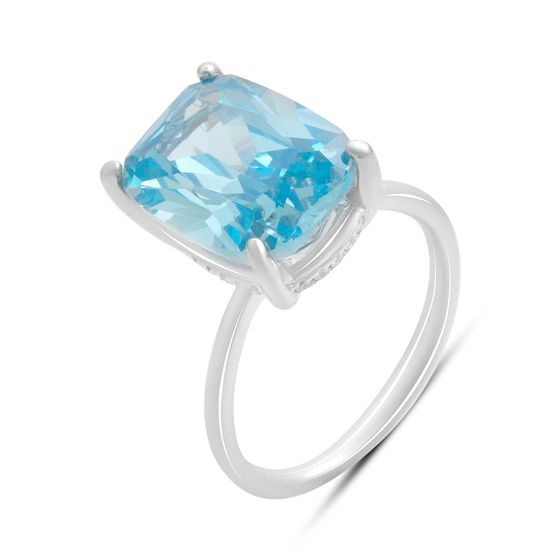 Silver ring with topaz