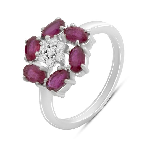 Серебряное кольцо с рубином 2.043ct
