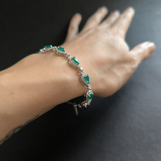 Silver bracelet with agate 7.282ct