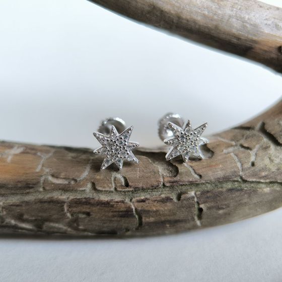 Срібні сережки з фіанітами