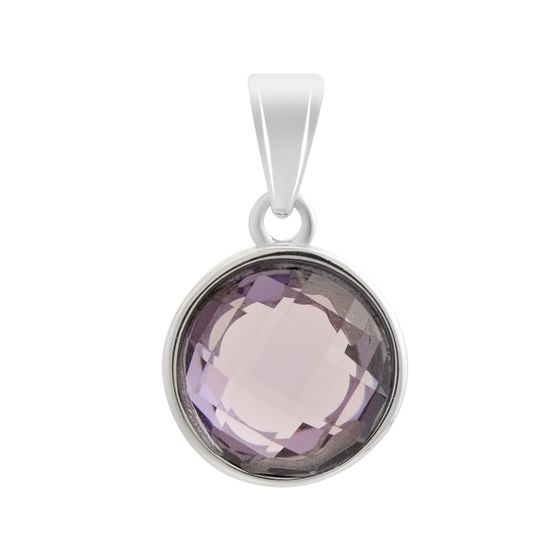 Silver pendant with cubic zirconia