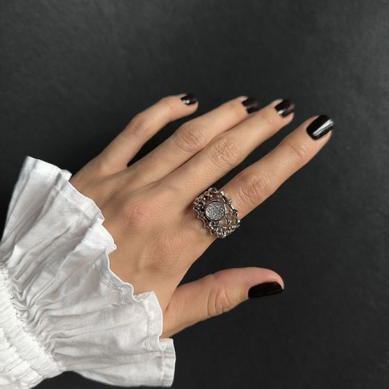 Silver Ring with Fianites