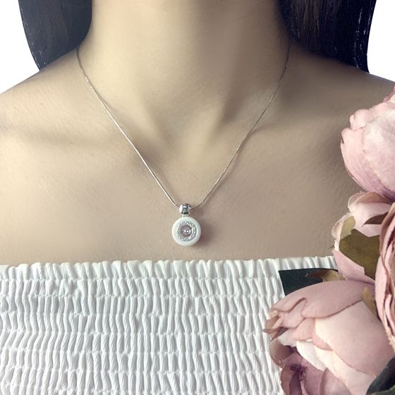 Срібна підвіска з керамікою