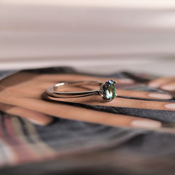 Срібна каблучка з містик топазом 0.597ct