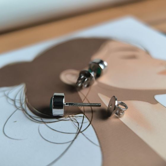 Срібні сережки з агатом 0.917ct