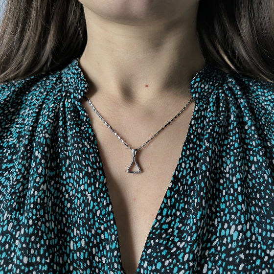 Срібна підвіска з фіанітами 0.1ct