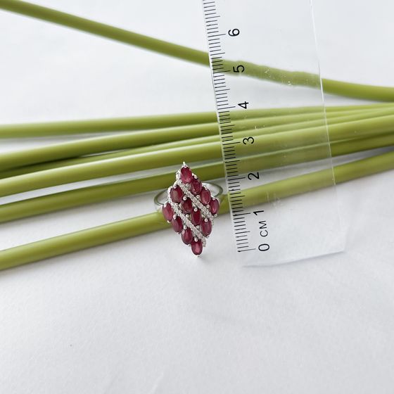 Срібна каблучка з рубіном 4.745ct