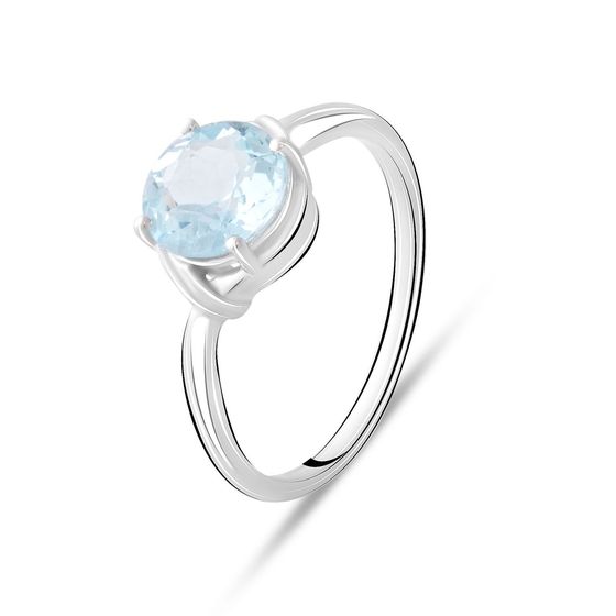 Silver ring with a topaz