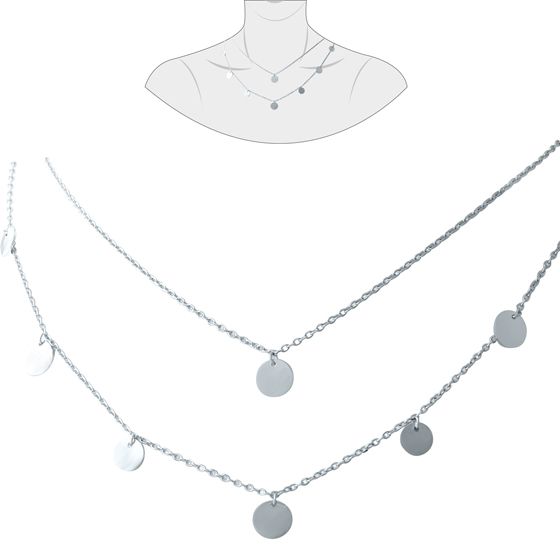 Silver necklace without stones