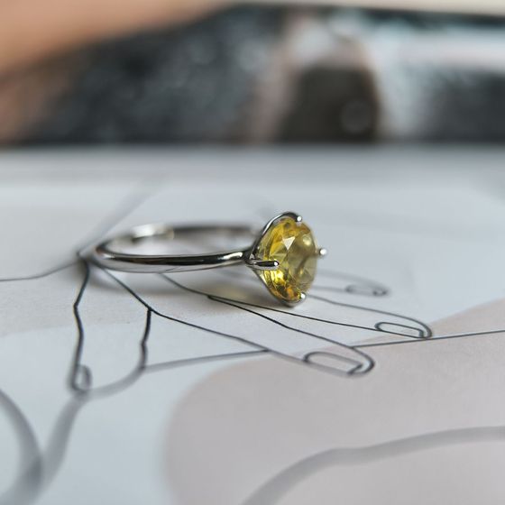 Срібна каблучка з цитрином nano 1.498ct