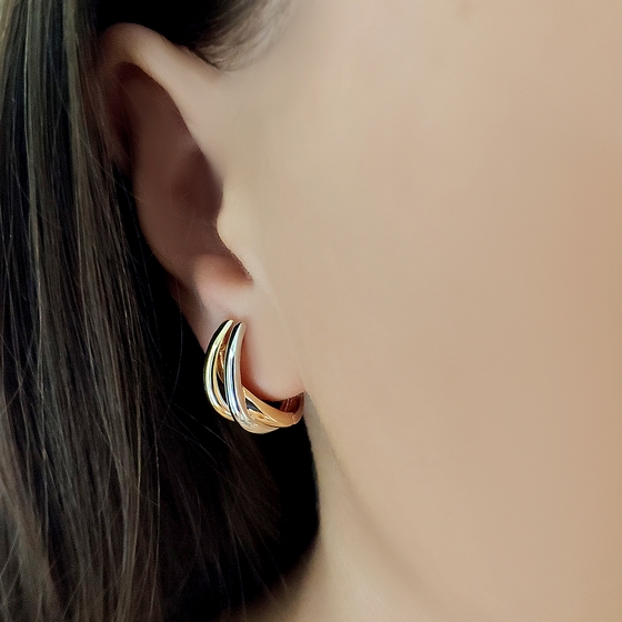 Золотые серьги без камней