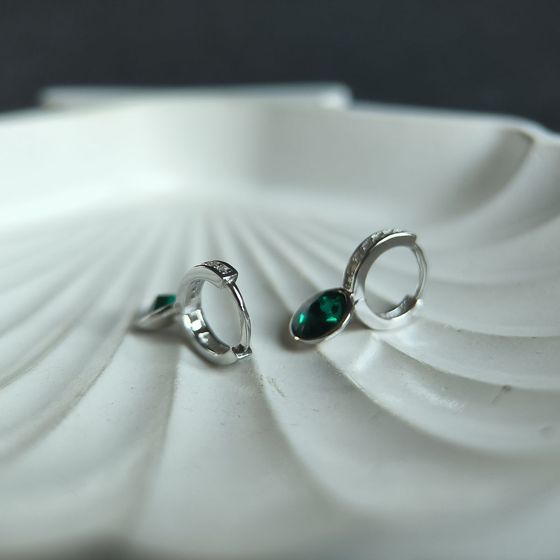 Срібні сережки з фіанітами