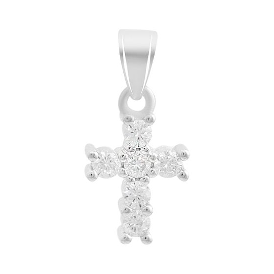 Silver cross with phianites