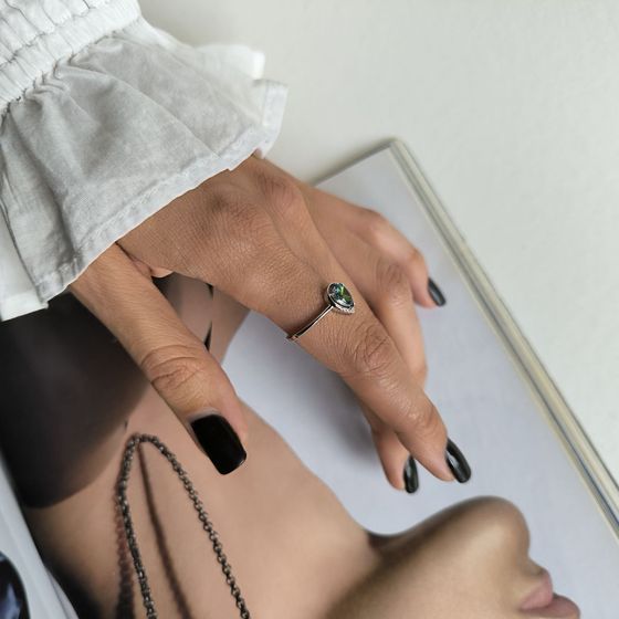 Срібна каблучка з містик топазом 0.555ct