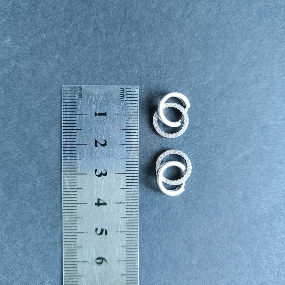 Silver Earrings with Fianites