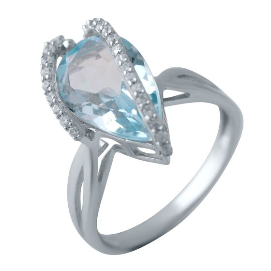 Срібна каблучка з топазом 5.47ct