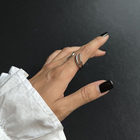 Silver ring without stones