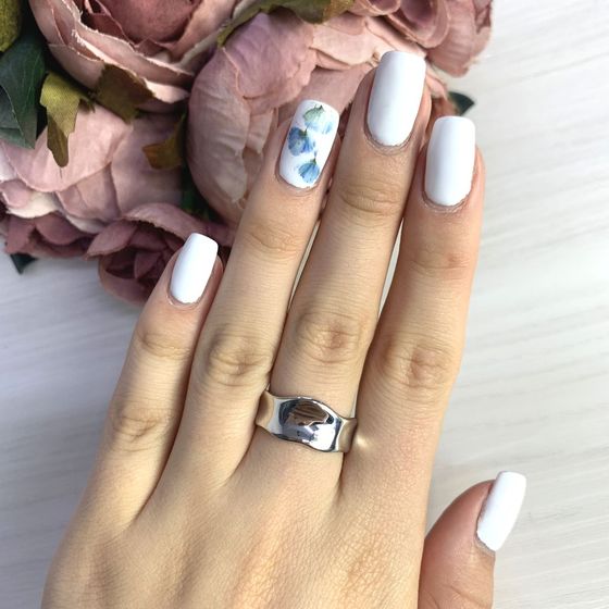 Silver ring without stones