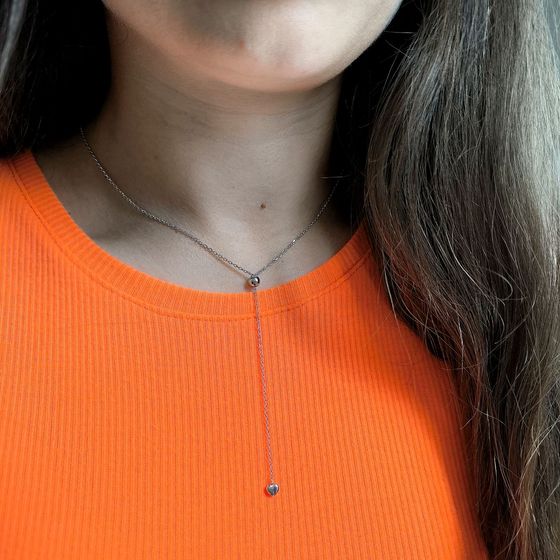 Silver necklace without stones