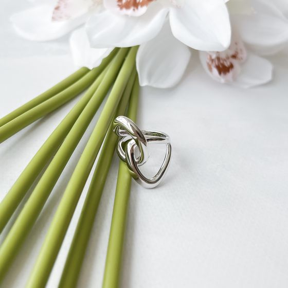 Silver ring without stones