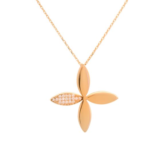 Sterling silver necklace with 0.19ct fianites
