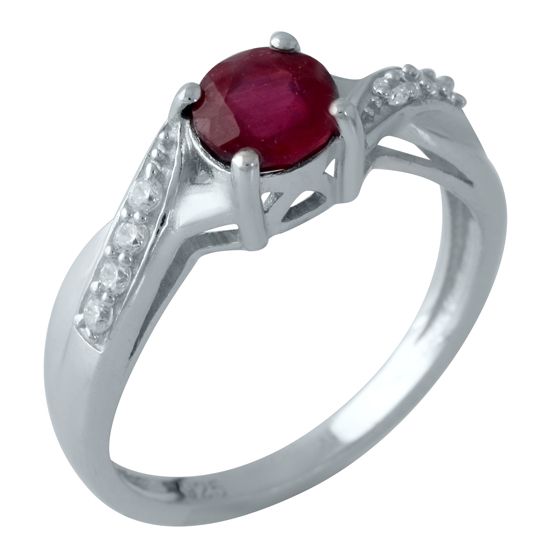 Серебряное кольцо с рубином