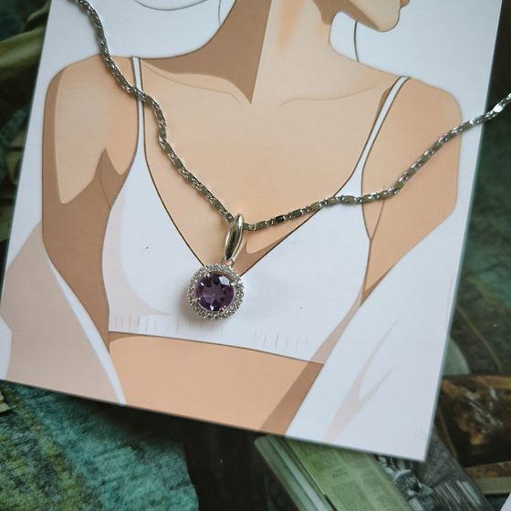 Silver pendant with amethyst 2.104ct