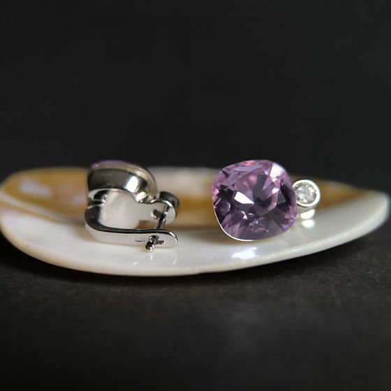 Срібні сережки з фіанітами