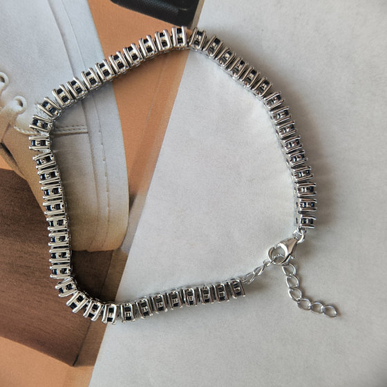Silver bracelet with sapphire 7.768ct