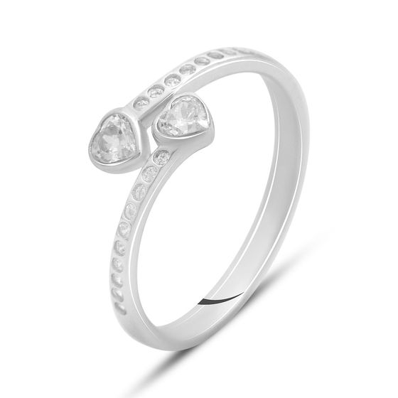 Silver Ring with Fianites