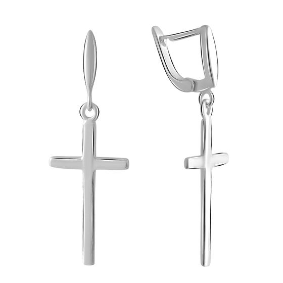 Silver earrings without stones