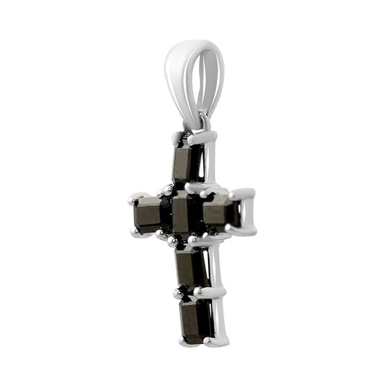 Серебряный крестик с ониксом